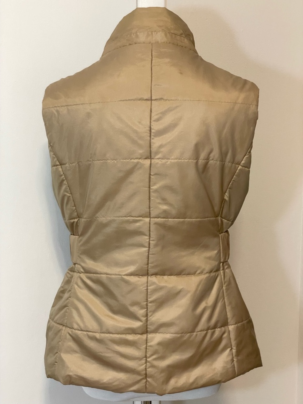 New York & Company Women's Quilted Puffer Vest Gold Brown Size M - Picture 6 of 13
